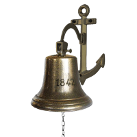 Рында 1842 на кронштейне Якорь, диаметр 18 см, антик