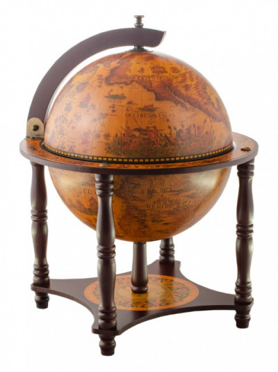 Глобус-бар настольный диаметр сферы 33 см, высота 57 см, Ptolemaeus