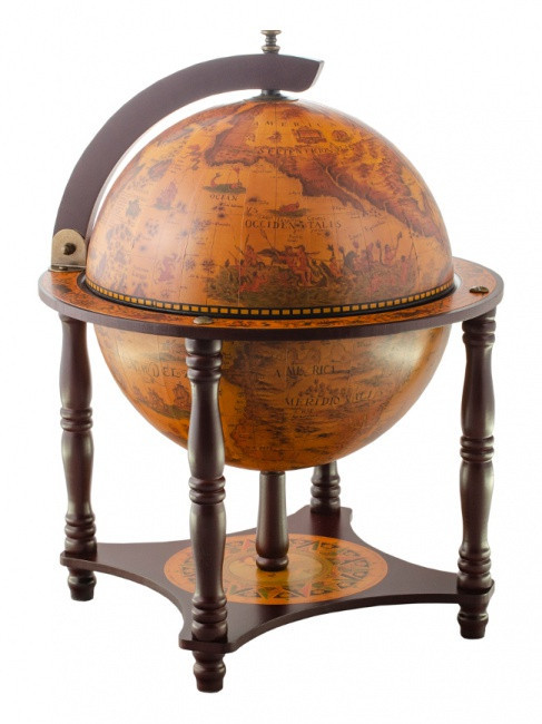 Глобус-бар настольный диаметр сферы 33 см, высота 57 см, Ptolemaeus