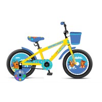 Детский хардтейл велосипед 14" Три Кота желтый/голубой ВНМ14202