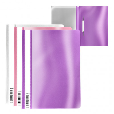 Папка-скоросшиватель пластиковая ErichKrause® Glossy Candy, A4, ассорти (в па...