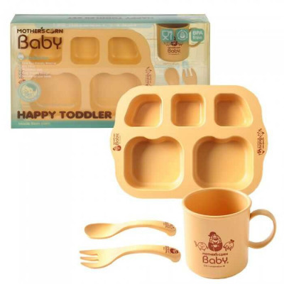 Детский набор посуды из 4 предметов "Счастливый малыш"