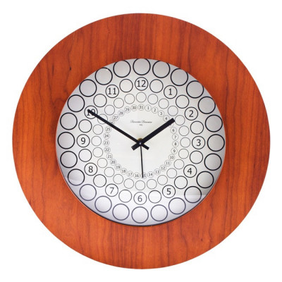 Часы настенные круглые, вишня, диаметр циферблата  50 см