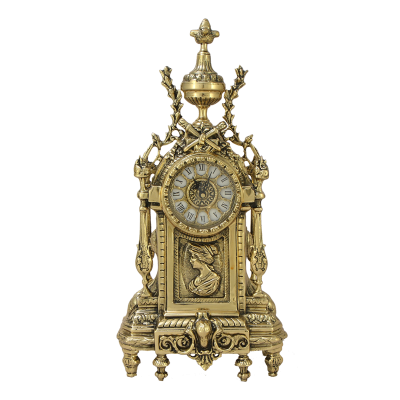 Часы "Дон Луи" c женским профилем каминные бронзовые