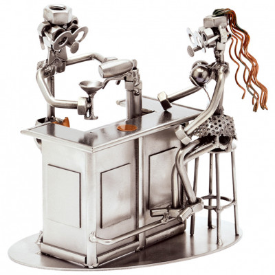 Фигурка из металла Бармен, длина 20 см, высота 18,5 см (B)