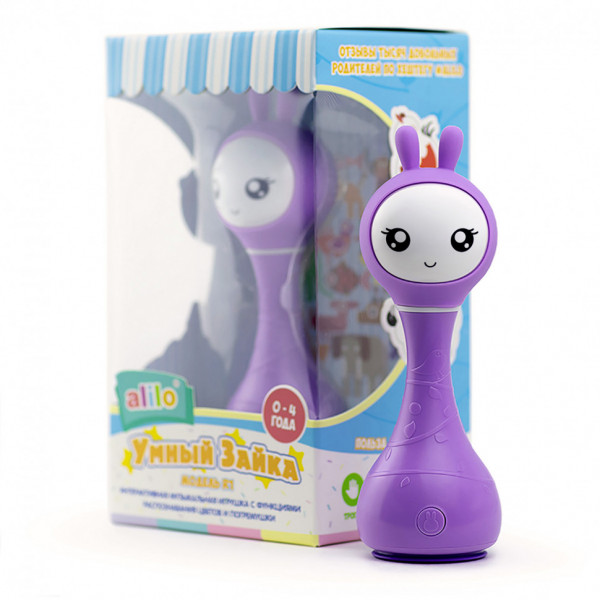 Интерактивная музыкальная игрушка Зайка alilo R1 фиолетовый