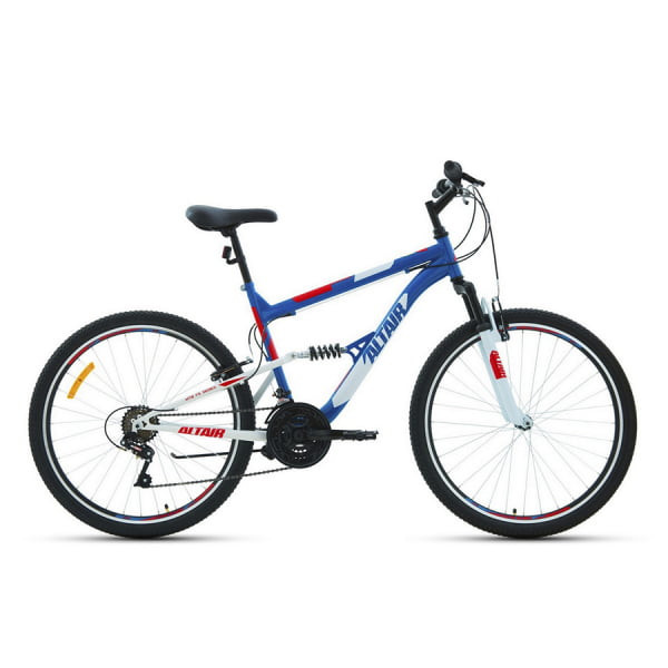 Велосипед 26" Altair MTB FS 26 1.0 18 ск синий/красный 20-21 г