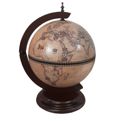 Глобус-бар настольный светлый D=33 см