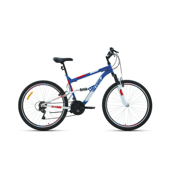 Велосипед 26" Altair MTB FS 26 1.0 18 ск синий/красный 2022 г