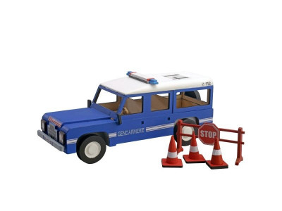 Сборная деревянная модель автомобиля Land Rover Полиция