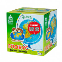 Интерактивный физический глобус в красочной подарочной упаковке, Диэмби, диаметр 22 см