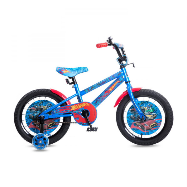 Детский велосипед хардтейл 16" Hot Wheel синий/красный ВНМ16139