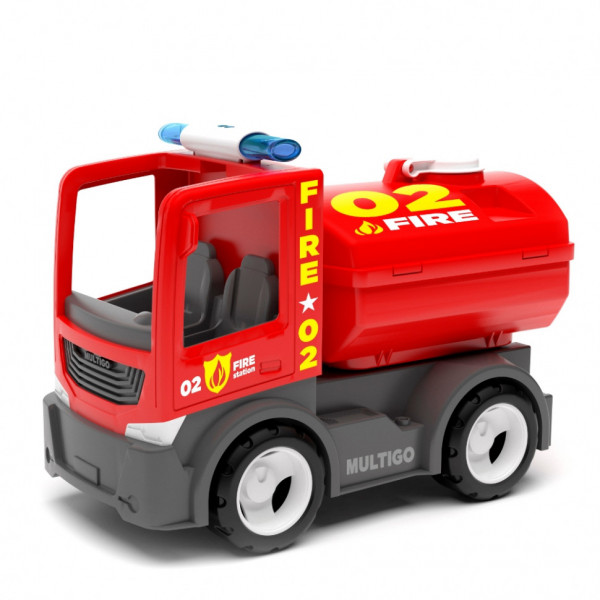 Пожарная машина с цистерной игрушка 22 см