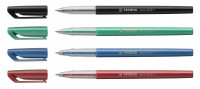 Шариковая ручка Stabilo Excel 828, цвет чернил: синий, черный, красный, зеленый, 4 шт в блистере