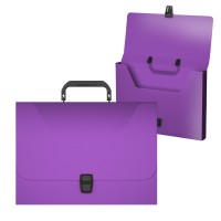 Портфель пластиковый ErichKrause® Diagonal Vivid, A4, фиолетовый (в пакете по  1шт.)