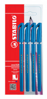 Шариковая ручка Stabilo Excel 828, цвет чернил синий, 4 шт в блистере