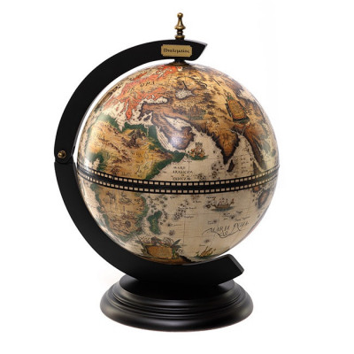 Глобус-бар настольный, диаметр сферы 33 см, высота 48 см
