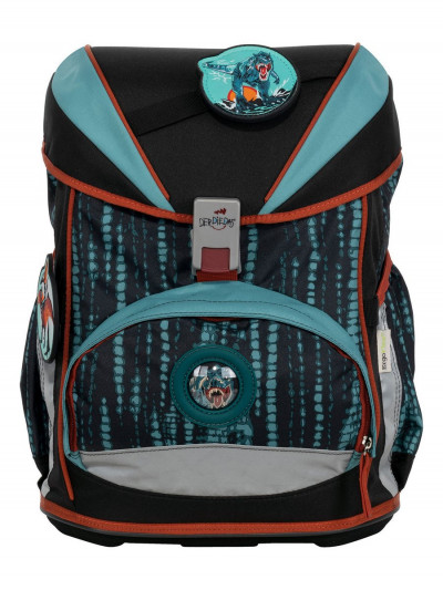 Ранец школьный DerDieDas ErgoFlex Buttons "Динозавр Рекс" 800 г, с ...