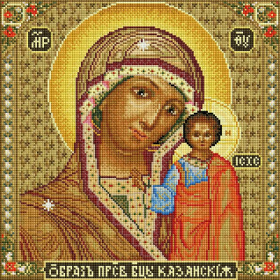 Алмазная мозаика Икона Божией матери Казанская на подрамнике