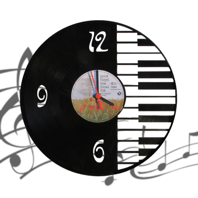 Часы виниловая грампластинка  "Piano"
