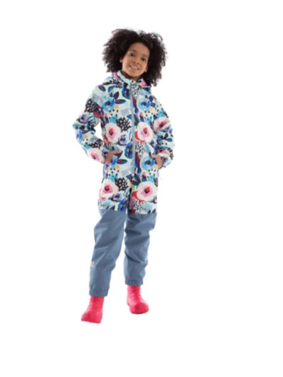 Комбинезон BJÖRKA для девочки, цветочный принт голубой