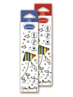 Набор цветных трехгранных карандашей ACMELIAE 6цв. в картонном футляре