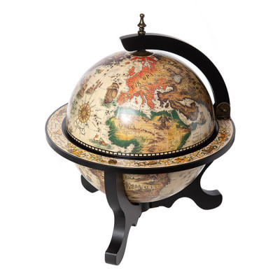 Глобус-бар настольный, диаметр сферы 33 см, высота 49 см