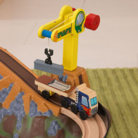 Железная дорога - деревянный игровой набор "Горная стройка", в  контейнере