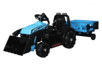 Детский электромобиль трактор с прицепом и ковшом (пульт 2.4G) ZP1001C-Blue