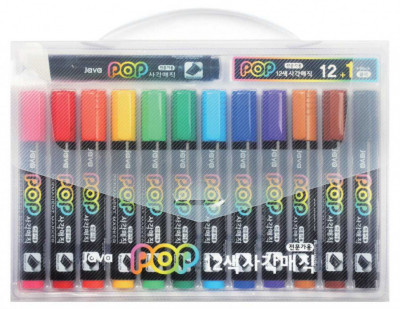 Маркеры перманентные POP Colors, набор из 12 цветов