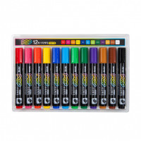 Маркеры перманентные POP Colors, набор из 12 цветов