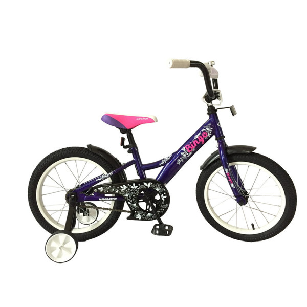 Детский велосипед хардтейл 16" Navigator BINGO фиолетовый/розовый ВН16136