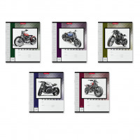 Тетрадь школьная ученическая ErichKrause® Motorcycle Story, 24 листа, линейка (в плёнке по 10 шт.)