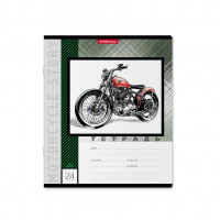 Тетрадь школьная ученическая ErichKrause® Motorcycle Story, 24 листа, линейка (в плёнке по 10 шт.)