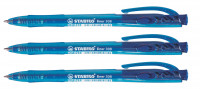 Автоматическая шариковая ручка Stabilo Liner 308 F, цвет чернил синий, 3 шт в блистере