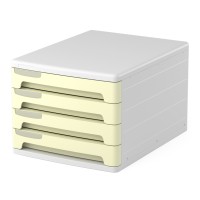 Файл-кабинет 4-секционный пластиковый ErichKrause® Pastel, белый