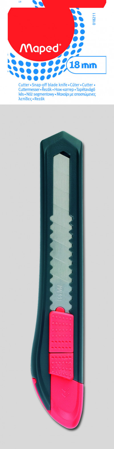 START Нож канцелярский 18 мм, пластиковый, сручным фиксатором лезвия лезвия
