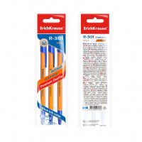 Ручка шариковая ErichKrause® R-301 Orange Stick 0.7, цвет чернил синий (в пакете по 3 шт.)