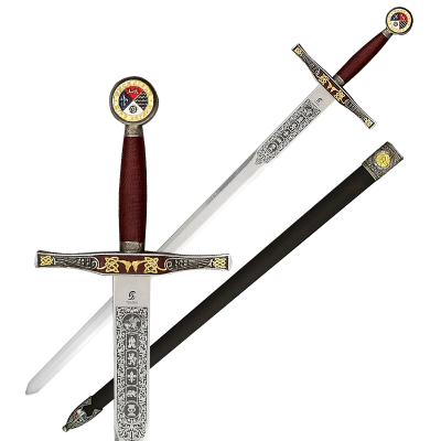 Меч Эскалибур цветной, в ножнах