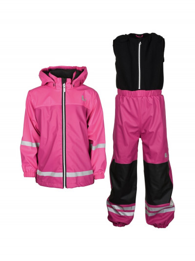 Комплект Lindberg: куртка и полукомбинезон, непромокаемый, цвет темно-розовый