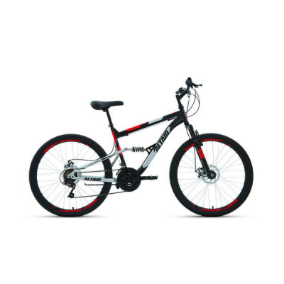Велосипед 26" Altair MTB FS 26 2.0 disc 18 ск черный/красный 20-21 г