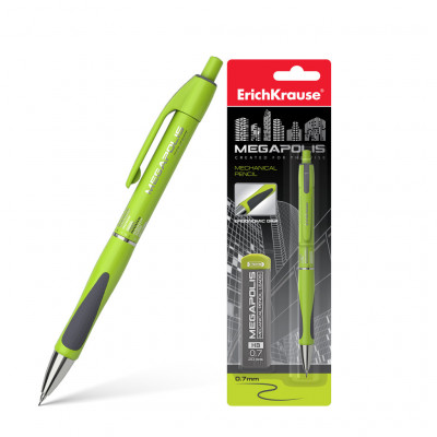 Карандаш механический ErichKrause® MEGAPOLIS Concept в наборе с 20 грифелями ...