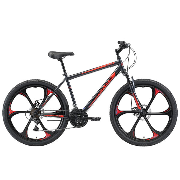 Горный велосипед Black One Onix 26 D FW серый/черный/красный 2020-2021