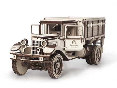 Деревянный конструктор Lemmo грузовик с кузовом, 217 деталей