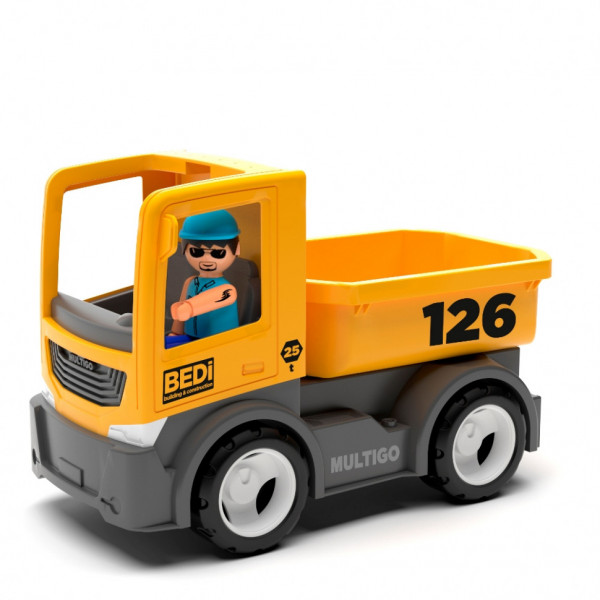 Строительный грузовик с водителем игрушка 22 см