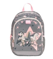 Рюкзак детский BELMIL KIDDY PLUS,  с боковыми карманами, 305-4/A/9 STAR HORS для девочки