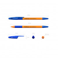 Ручка шариковая ErichKrause® R-301 Orange Stick&Grip 0.7, цвет чернил синий
