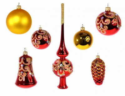 Набор елочных игрушек Ёлочка подарочная (22 штуки), Елочка