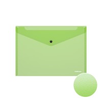 Папка-конверт на кнопке пластиковая ErichKrause® Fizzy Neon, полупрозрачная, A4, ассорти (в пакете по 12 шт.)