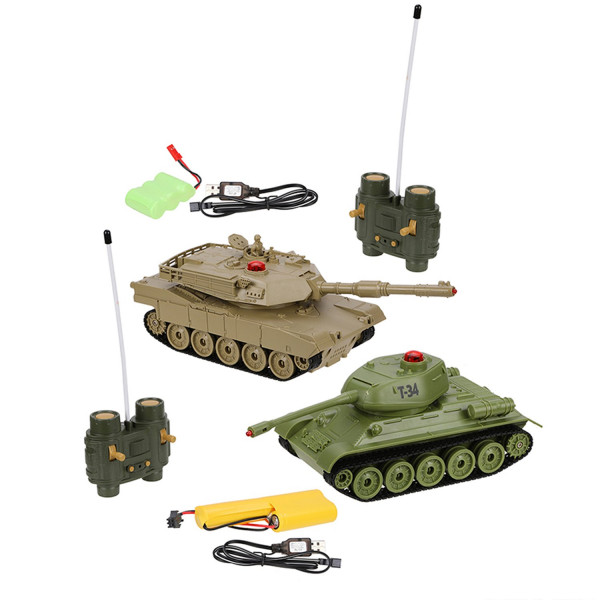 Танковый бой на радиоуправлении 1:32 Т34 - Abrams M1A2